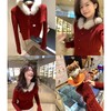 毛毛领麻花短款毛衣2705 商品缩略图0