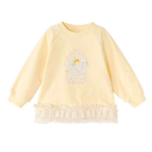 笛莎Deesha 童装女童卫衣2026春新款甜美精灵印花卫衣 商品图4