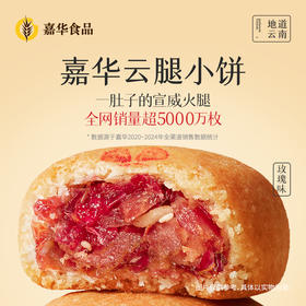 嘉华鲜花饼 云腿玫瑰小饼9枚装礼袋225g