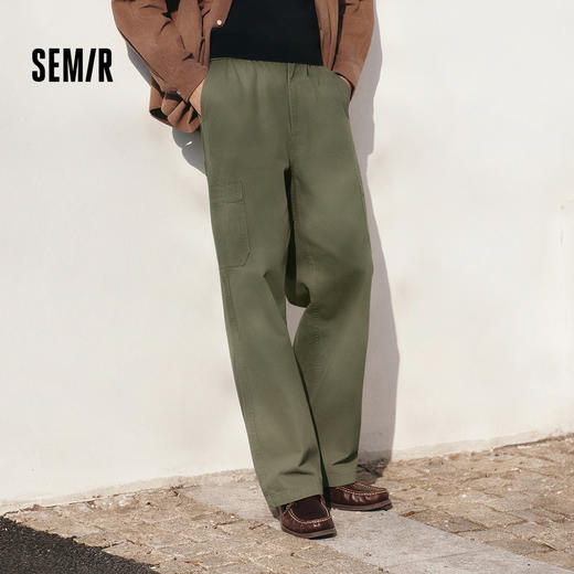 森马休闲裤男春季宽松直筒裤复古工装水洗工艺裤时尚百搭柔软舒适 商品图1