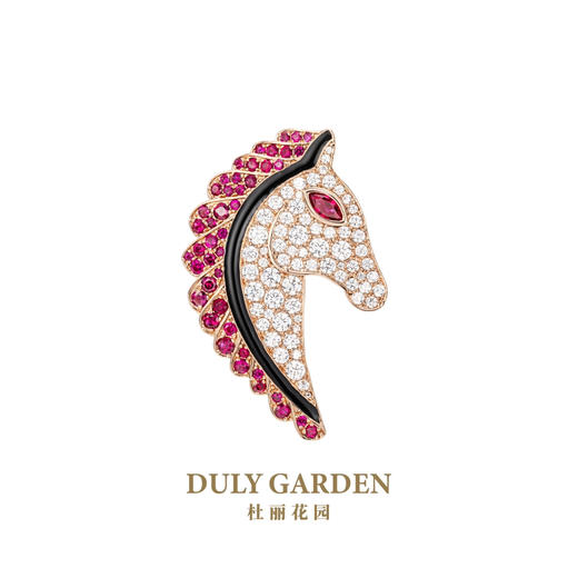 马年有骐骥 秋冬节日贵气红色胸针 11867ZR 商品图0