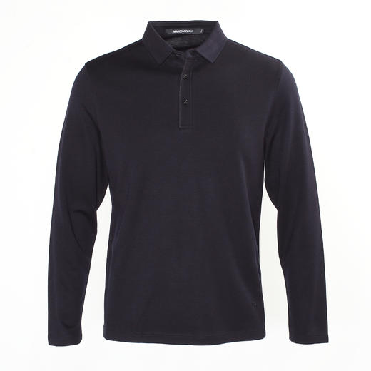 Marco Azzali 藏青色POLO领长T TC57247A1 商品图0