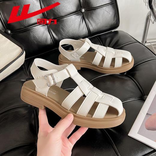 回力罗马包头凉鞋女2025夏季新款平底休闲猪笼鞋ins外穿时尚单鞋 商品图1