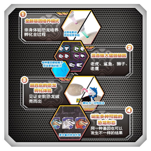 侏罗纪世界恐龙霸王龙孵化恐龙蛋初原魔法蛋迷你混合恐龙儿童玩具 商品图2