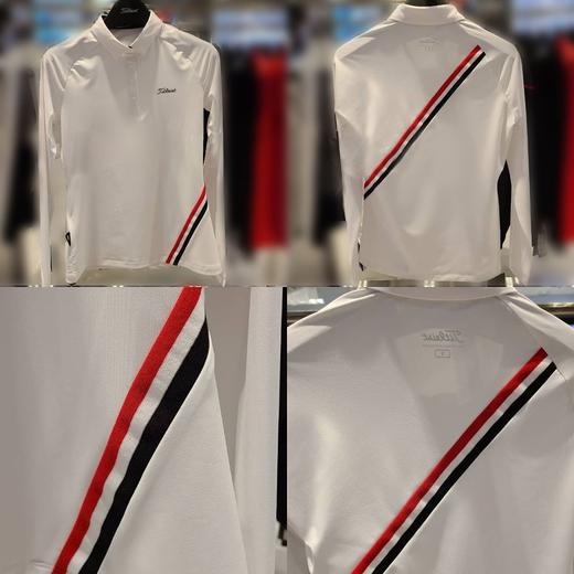 tit秋冬新款素色长袖POLO衫，韩版ZG同步，经典三色搭配本季标志撞色条纹弹力带作为装点，秋冬穿搭从一件长袖开始！秋季下雨多，长袖可单穿可内搭，百搭性能在这种简约款，弹力功能面料，舒适有型！ 商品图3