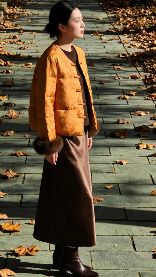 589902红黄白三色国风狐狸袖羽绒服， 商品图7