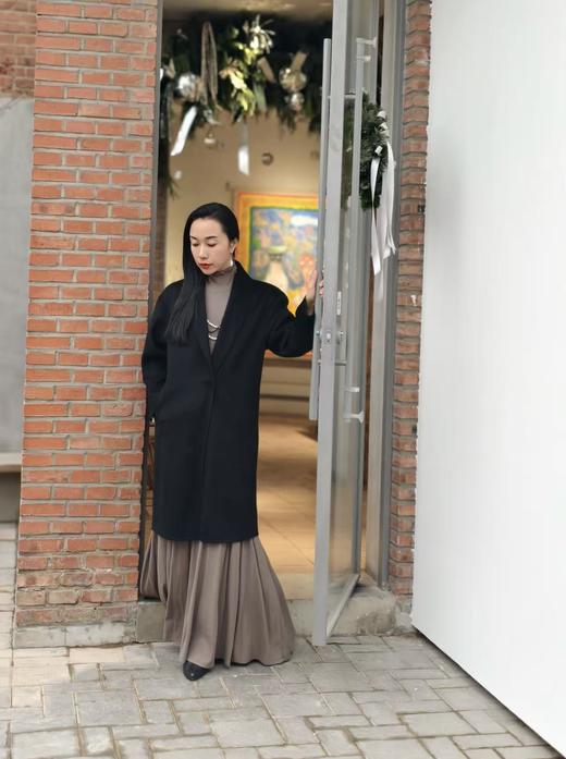 【12.19上新】2色之家100%山羊绒水波纹双面呢大衣·LSQ 商品图10