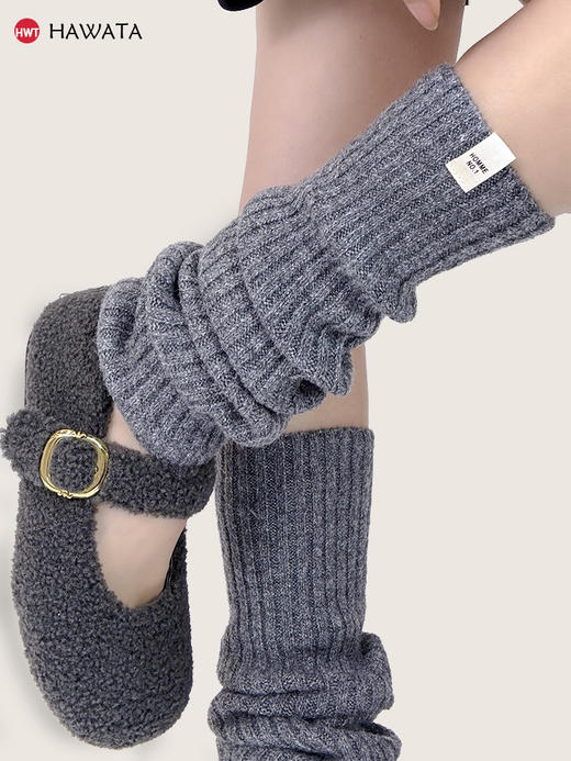 哈瓦塔（中筒）保暖羊毛堆堆袜套H160134 商品图2