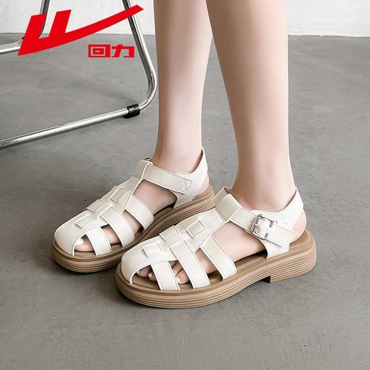 回力罗马包头凉鞋女2025夏季新款平底休闲猪笼鞋ins外穿时尚单鞋 商品图3