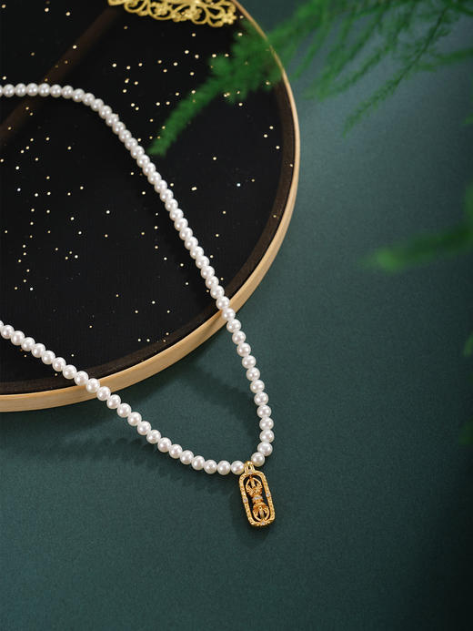 子佩集【杵光慧心】珍珠项链【XXXL013】4mm珠金刚杵镀金2512 商品图0