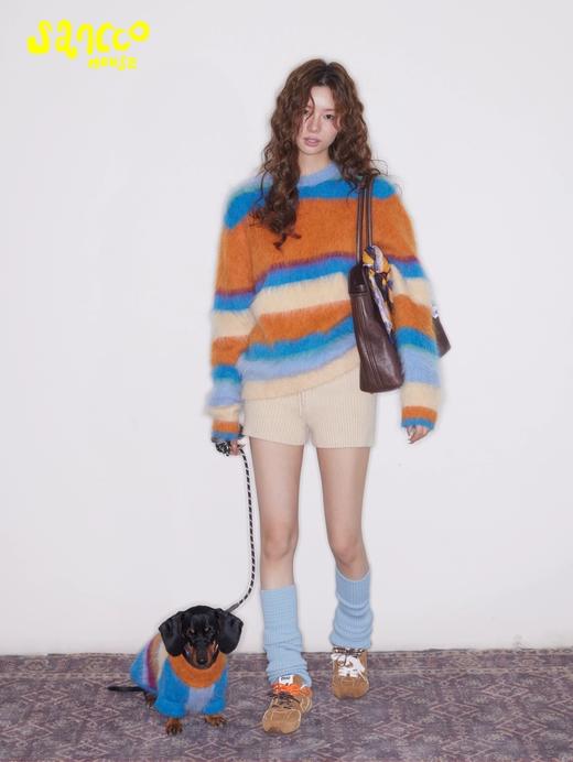 Steve Sandro快乐橘子海盐彩虹拉毛羊毛衫 商品图10