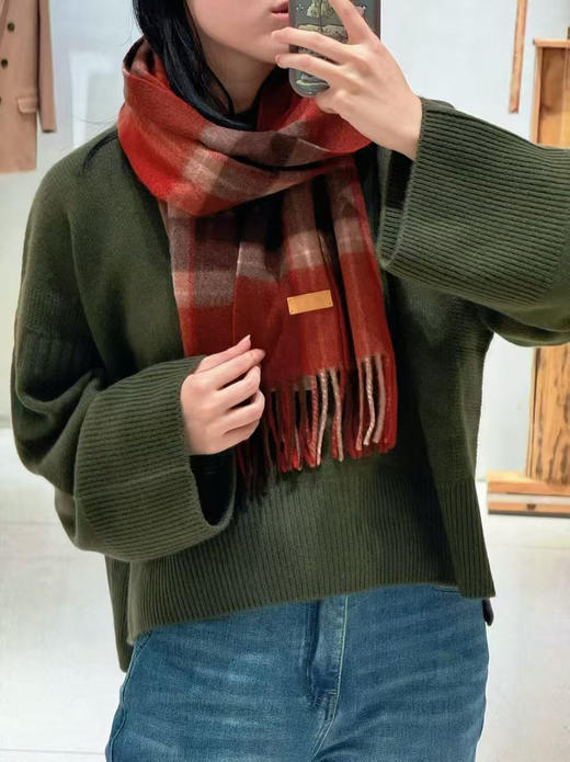 【高品质私服】【IC格纹围巾】甄选百分百山羊绒，轻盈如云，绵软亲肤N1628-CC【无标出货 介意慎拍】 商品图4