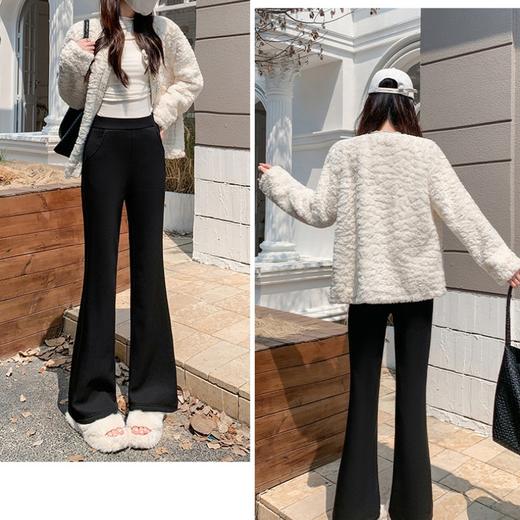 K.HIP 加绒锦纶珠弟微喇裤 修饰腿型，实力遮肉显瘦不臃肿；加厚奥粒绒，一条过冬；高腰收腹，黄金比例剪裁，视觉拉长比例 商品图7