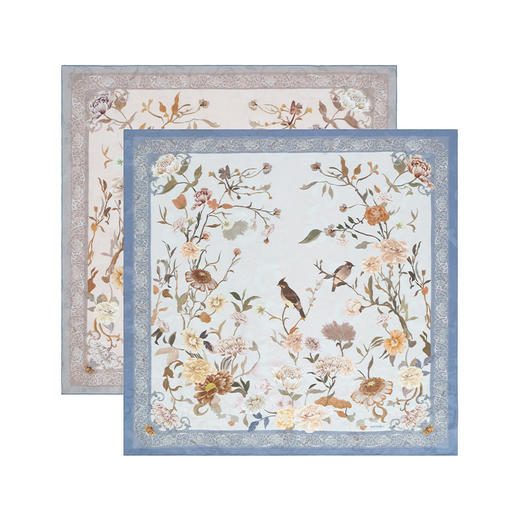 万事利双面印花大方巾-鸟语花境 商品图2