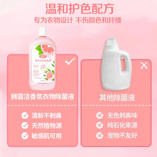 狮露洁香氛除菌液3瓶|温和护色配方，99%除菌率，婴宠友好 商品图5