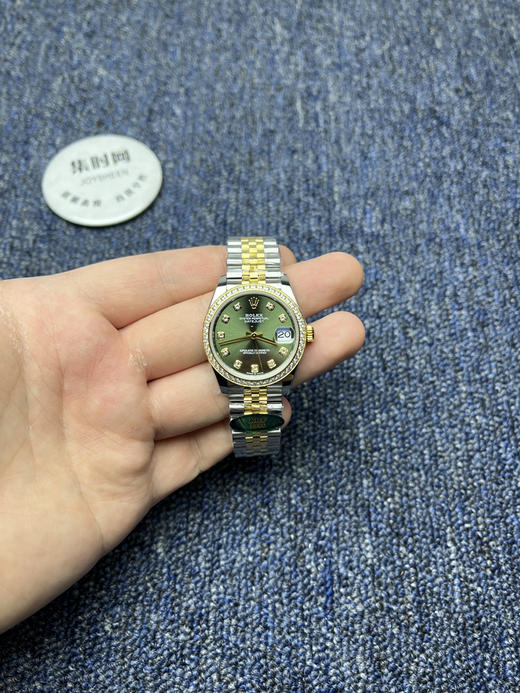 细节决定成败—新款劳力士 ARF日志型系列31mm ARF日志31女款 蚝式日志型 橄榄绿 间金绿盘钻圈 女士腕表 商品图0