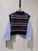 女款衬衫袖针织马甲背心毛衣la 商品缩略图0