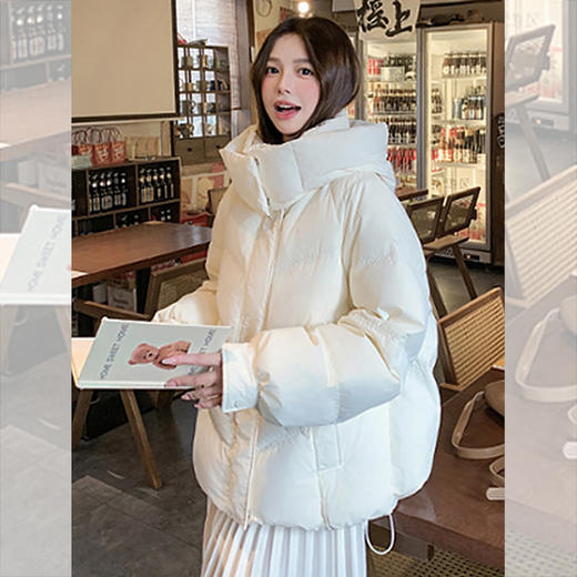 西遇甜美短款棉服女冬季新款时髦减龄小个子加厚连帽棉衣外套SS051985 商品图3