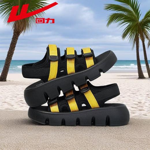 回力凉鞋女2025夏季ins潮厚底显高魔术贴休闲运动沙滩凉鞋子女款 商品图5