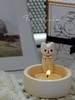 陶瓷款 可爱卡通猫咪桌面烛台 取暖喵创意摆件 家居装饰品 商品缩略图1