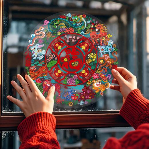 【2026新款 新年窗花贴】 马年过年福字窗花 防静电贴玻璃橱窗贴纸剪纸 春节新年装饰品 商品图1