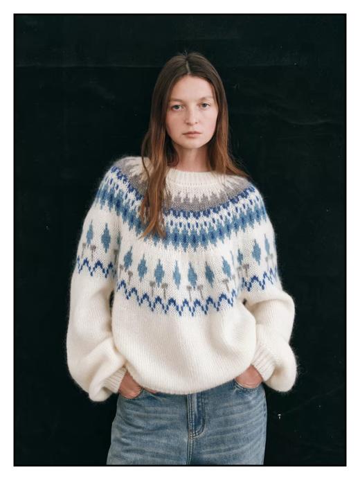 shyshystill/shy202509012/马海毛费尔岛毛衣 商品图0