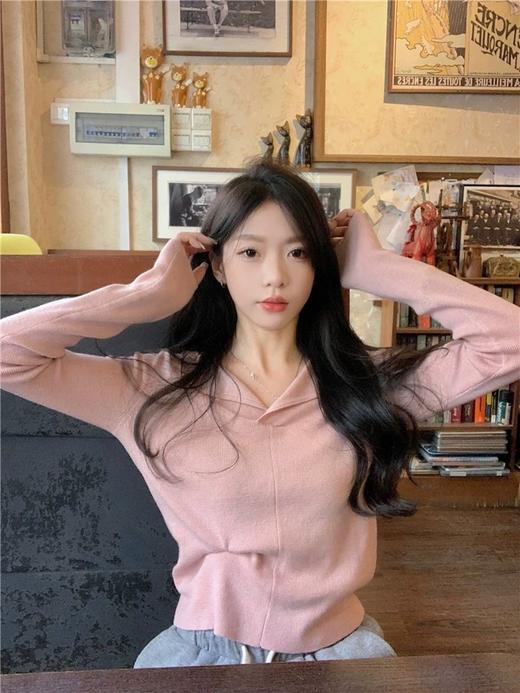 <曾小咸推荐>纯欲辣妹V领长袖 日常109/件 活动价59.99！！【最后一点现货，卖完下架】 商品图13