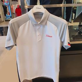 TIT家男士拼色短袖POLO衫,速干弹力面料,亲肤舒适M221608-20