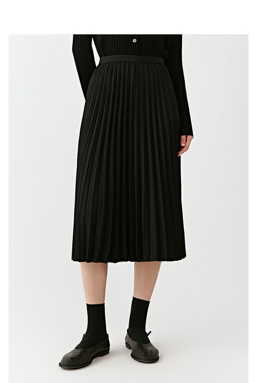 【高品质私服】【IC羊毛弹力斜纹法兰绒百褶半身裙】进口原料，手感柔软，舒适温暖G1603-CC【无标出货 介意慎拍】 商品图9