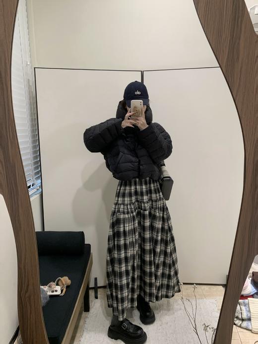 Read Nameless /黑色戴帽大排骨羽绒服+磨毛厚格子长裙 2025/12/20 商品图10