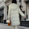 半身缘女装 冬季连帽加厚中长款韩版羽绒服254313P01740202 商品缩略图3