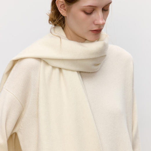 东黎 • 山羊绒女士秋冬纯色双面防风保暖围巾披肩180cm*60cm  21C073A 商品图7