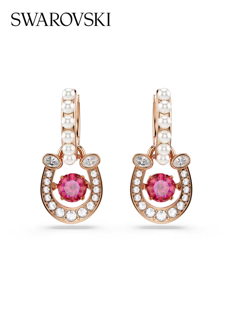 施华洛世奇Symbolica红运马蹄耳环，将幸运符号化作行走的高光配饰