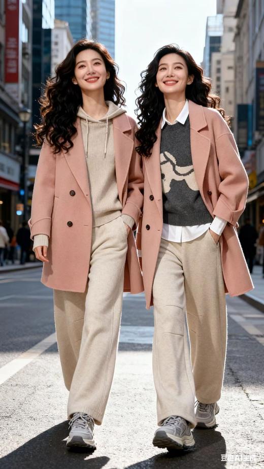 福利款 381006中长款廓版羊毛双面尼大衣 商品图3