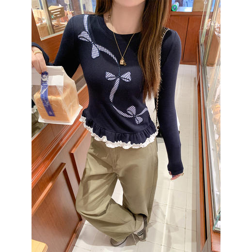 【129元任选2件】现货！韩系芭蕾风T恤上衣女长袖 商品图4