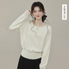 西遇粉色圆领毛衣女2026年春季新甜巧布朗尼珍珠领针织衫上衣内搭SS060029 商品缩略图0