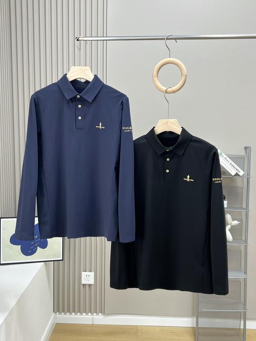 点此购买 比音勒芬秋冬季男款翻领高尔夫系列长袖POLO衫 ss 338207 商品图0