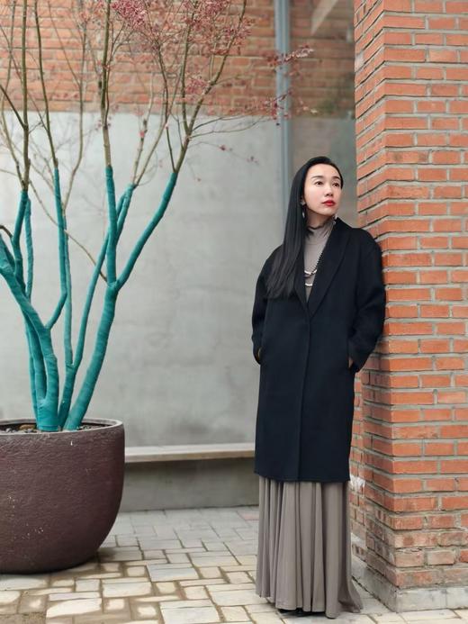 【12.19上新】2色之家100%山羊绒水波纹双面呢大衣·LSQ 商品图8