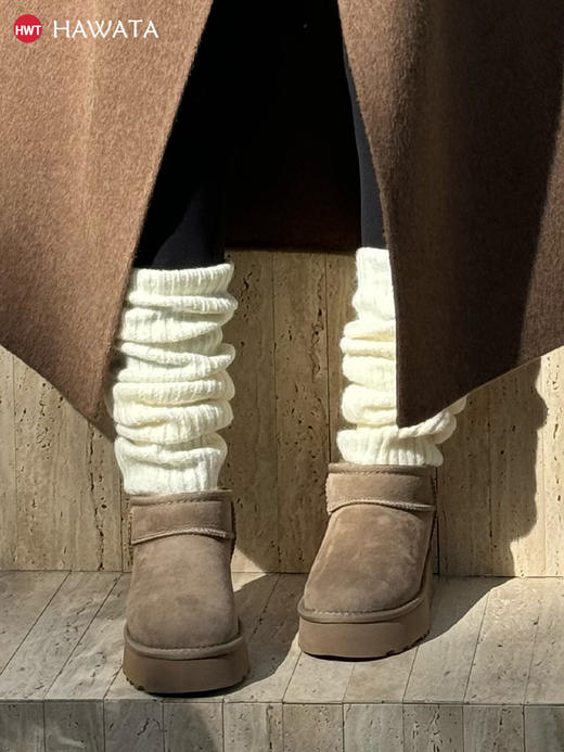 哈瓦塔（中筒）保暖羊毛堆堆袜套H160134 商品图4