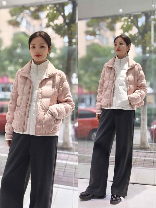 586119时尚短款拉链立领轻羽绒服 商品图7