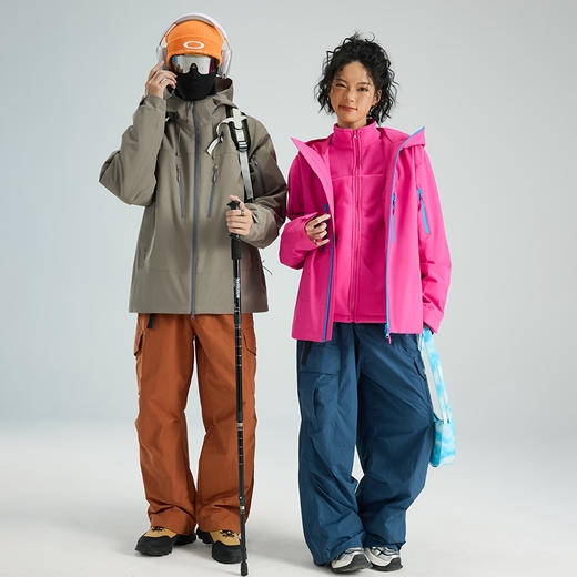 LUCKY DEER/幸运鹿情侣款时尚户外保暖防泼水透气三合一旅行外套8568 商品图1