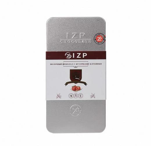 俄罗斯IZPq铁盒可可黑巧克力/草莓牛奶巧克力-100g 商品图3