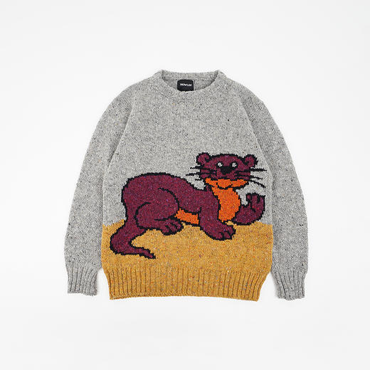 Howlin STRANGER IN PARADISE 男女中性款刺绣羊毛马海毛圆领毛衣 商品图0