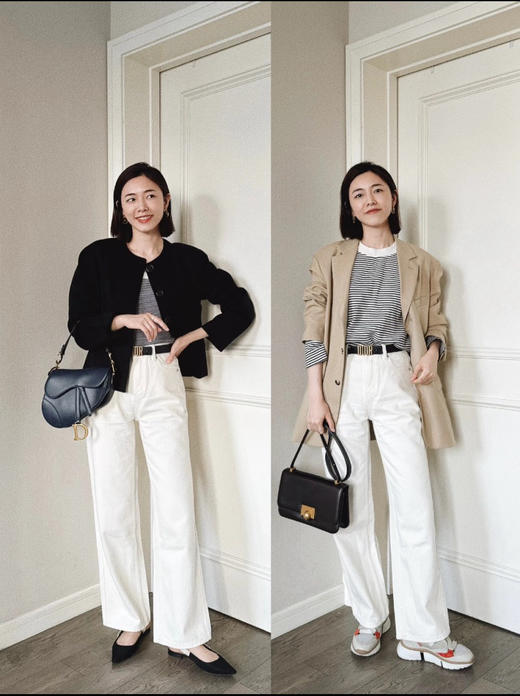 【周末秒杀 直接调价 下单即可】小禾 米白色 加绒加厚 直筒 阔腿裤 白牛 牛仔裤 商品图7