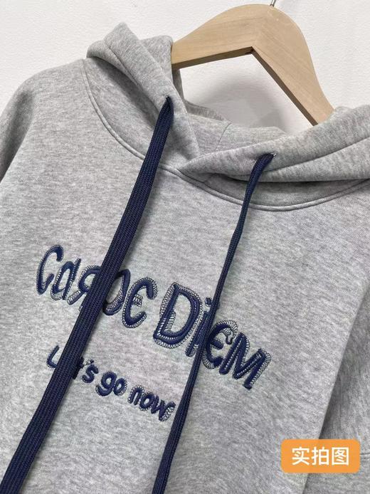 🔥🔥🔥奥粒绒【重工刺绣】精致刺绣～冬季休闲保暖连帽卫衣-喜出 商品图3