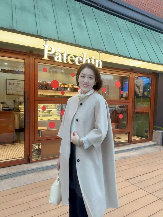 （D家经典）火桐hooton 铂金系列 100山羊绒圆领大衣外套V092 商品图3