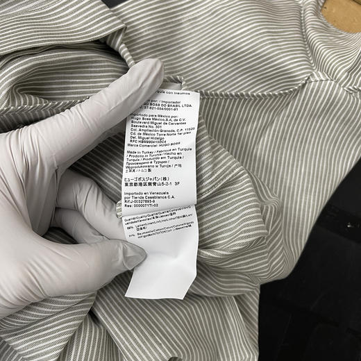 定制款 HUGO BOSS 男黑标春秋修身棉麻混纺商务休闲正装长袖衬衫 商品图2