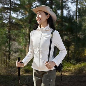 MOLYVIVI修身羽绒软壳外套女2025秋冬新款户外防风防雨水登山服