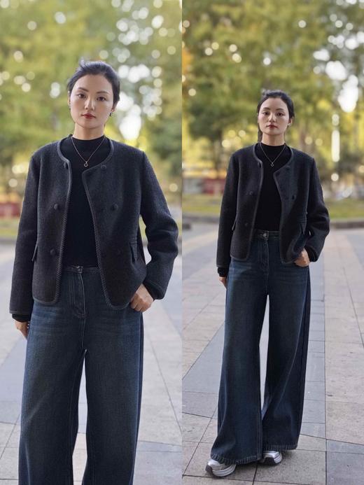 582818包边小香风短款羊毛大衣外套 商品图1