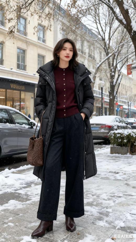 58G535带帽长款羽绒服 商品图3